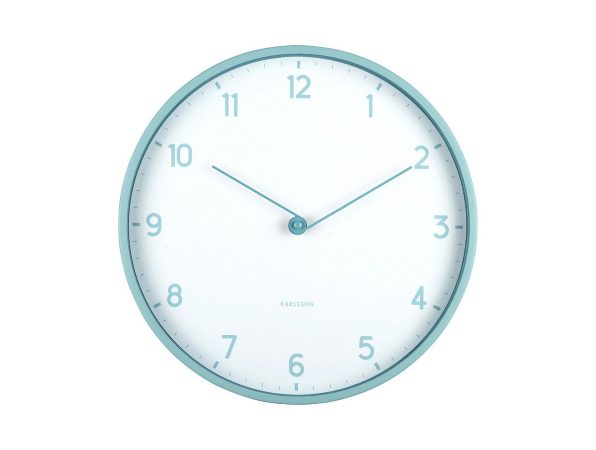 WANDUHR Sencillez Ø30 cm - Blau, Kunststoff (30/4/30cm) - Karlsson