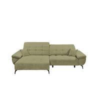 ECKSCHLAFSOFA mit Schlaffunktion & elektrischer Sitztiefenverstellung - Silberfarben/Sheeshamfarben, Holz/Holzwerkstoff (297/170cm) - ed exciting design