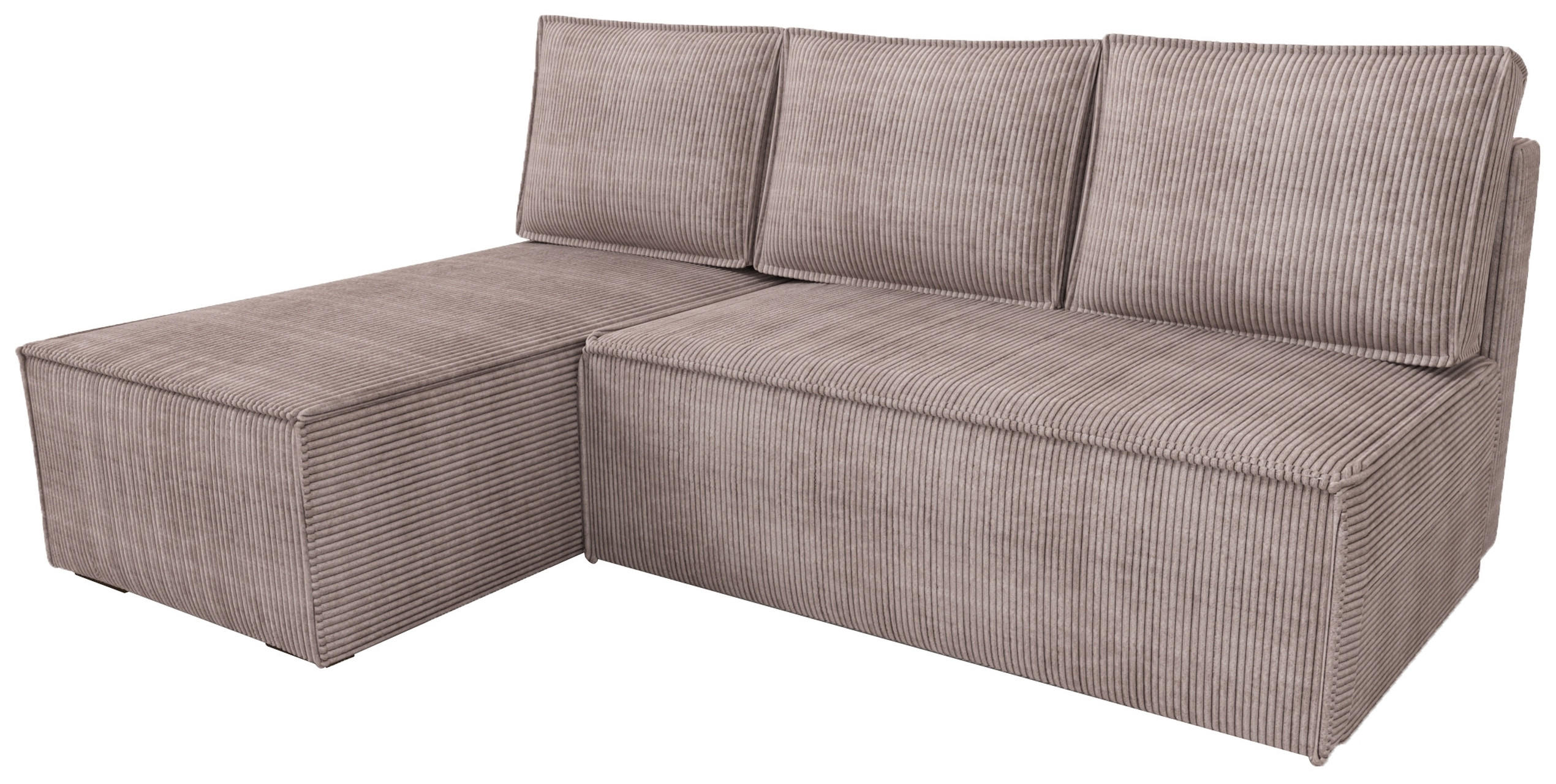 ECKSOFA Hector mit Schlaffunktion Puderrosa Cord - Rosa, Textil (200/141cm) - Bromarkt