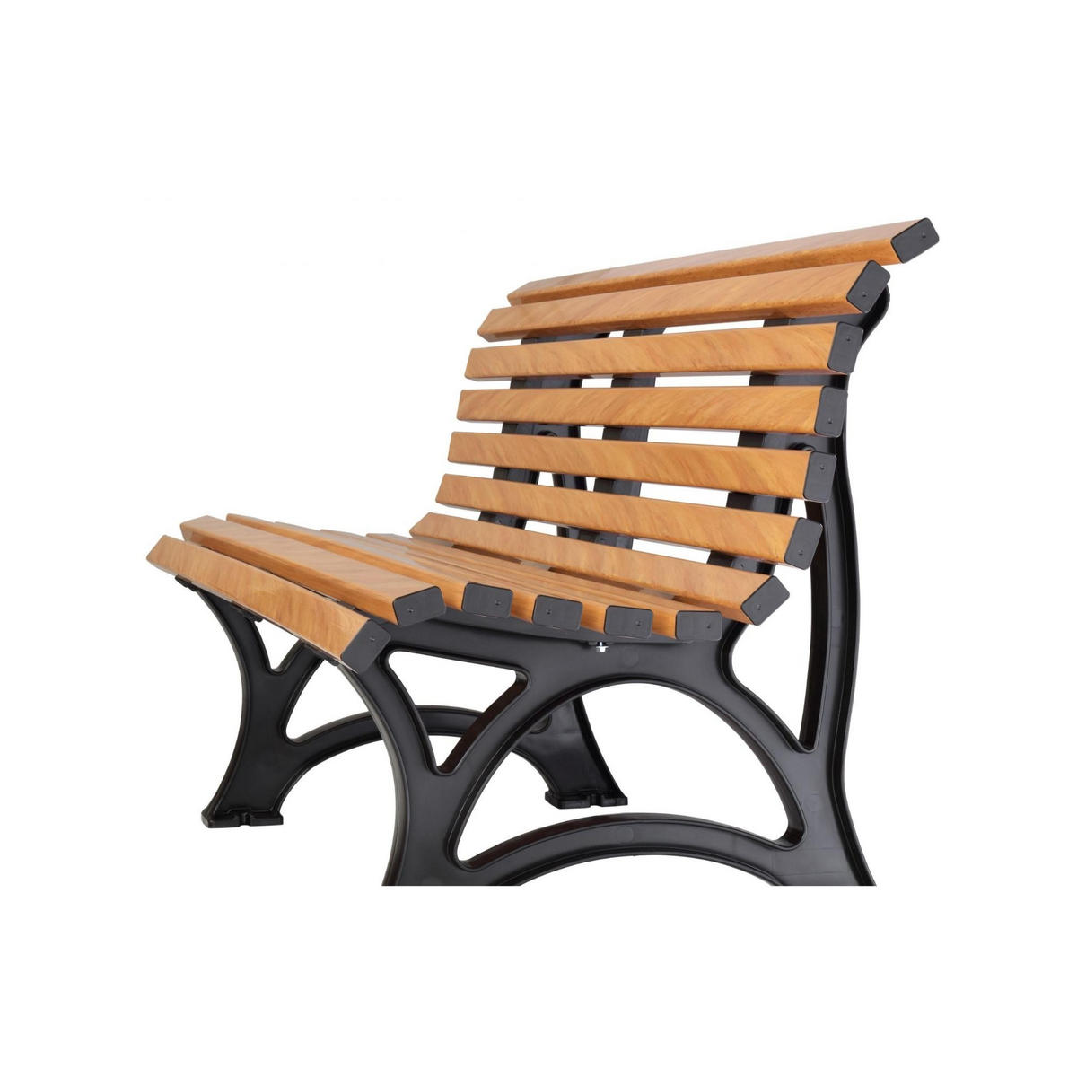 GARTENBANK Jamaika 3 Sitzer Holzoptik 80 x 150 x 64 cm Witterungskunststoff & UV Beständiger Kunststoff - Beige, Kunststoff (150/80/64cm) - PROREGAL