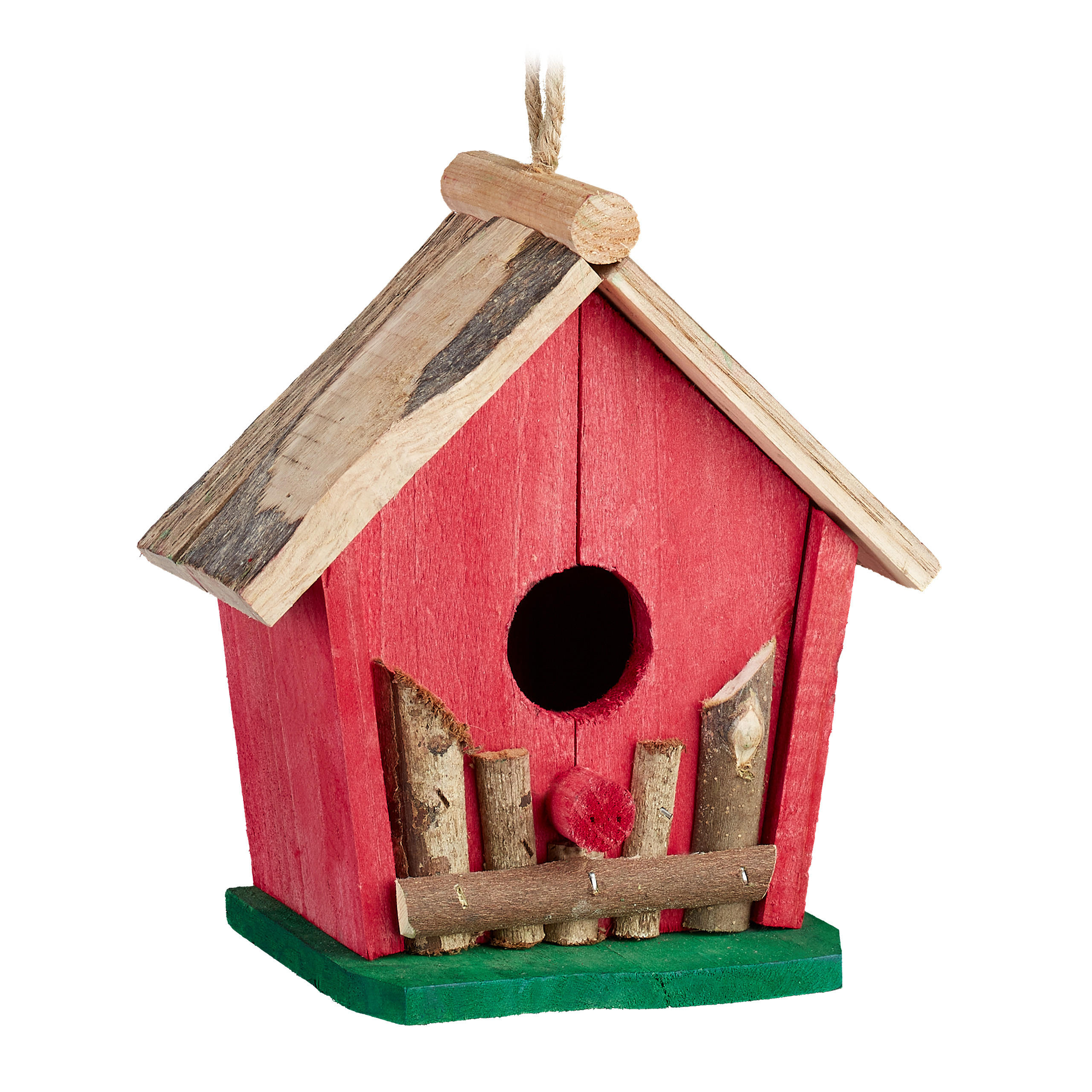 VOGELHAUS - Multicolor, Holz (17/30/11cm) - Relaxdays