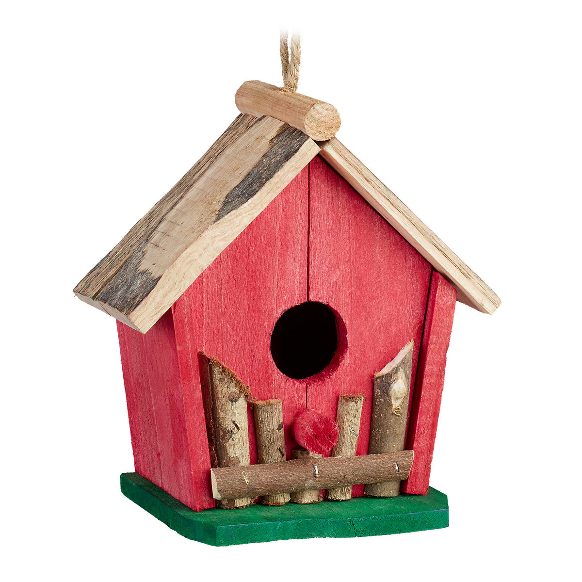 VOGELHAUS - Multicolor, Holz (17/30/11cm) - Relaxdays