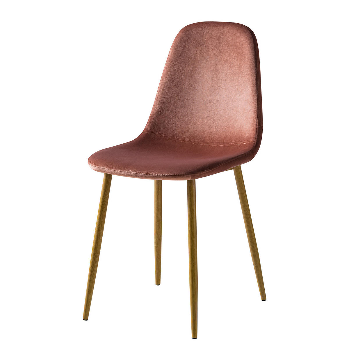 POLSTERSTUHL - Metall / Textil - Rosa, Textil/Metall (44/87/53cm) - home24