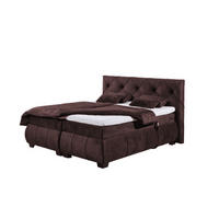BOXSPRINGBETT 180x200 inkl. Elektrofunktion, Topper und Matratze - Anthrazit/Aubergine, Holz/Holzwerkstoff (180/200cm) - ed exciting design