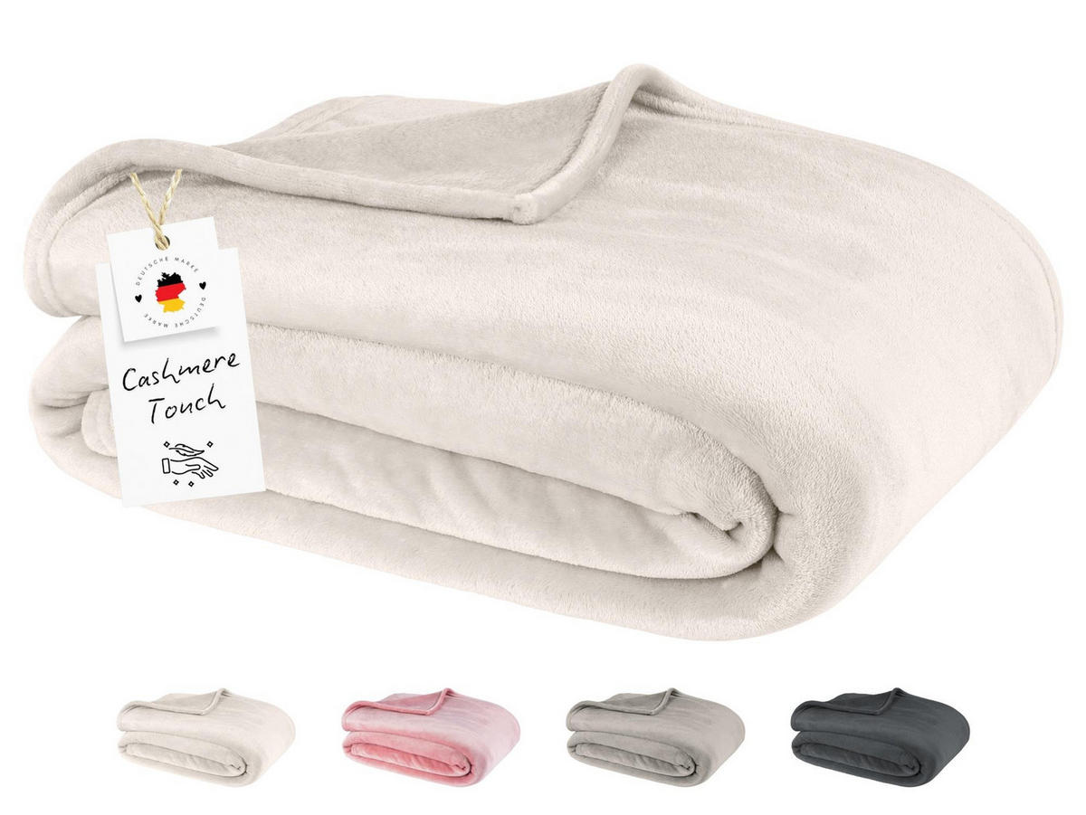 KUSCHELDECKE Flauschig 150x200, Wohndecke Cashmere-Touch, Sofadecke Natur - Naturfarben, Textil (150/200cm) - Carpe Sonno