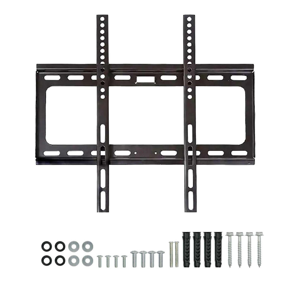 TV-WANDHALTERUNG aus Edelstahl - Schwarz, Metall (42.7/2.3/46cm)