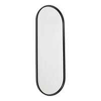WANDSPIEGEL Boston Schwarz - Schwarz, Metall (30/80/4cm) - Fragix