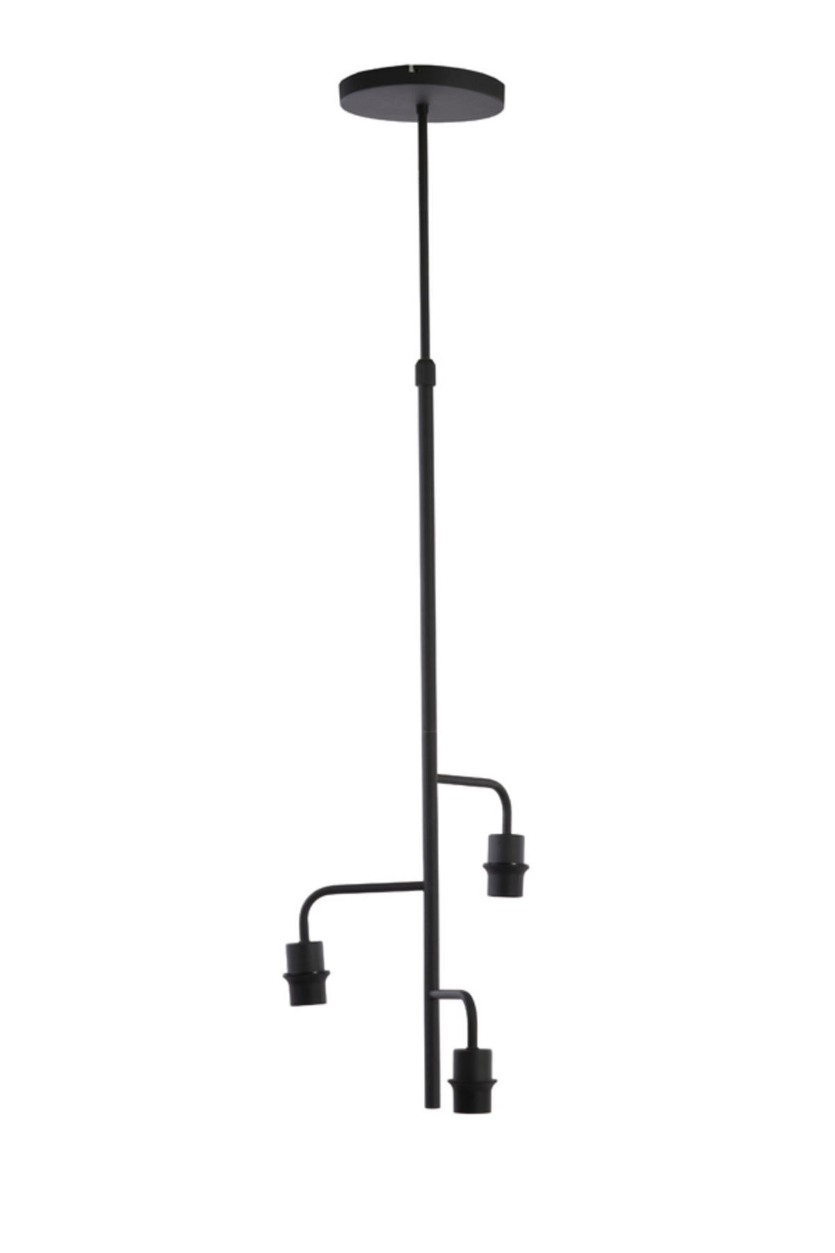 HÄNGELAMPE Edisa Schwarz Ø48/25 cm - Schwarz, Metall (48/48/25cm) - Light & Living