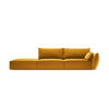LINKES-SOFA Kaelle aus Samt gelb 4 Sitzplätze - Gelb, Textil (110/85/264cm) - Micadoni
