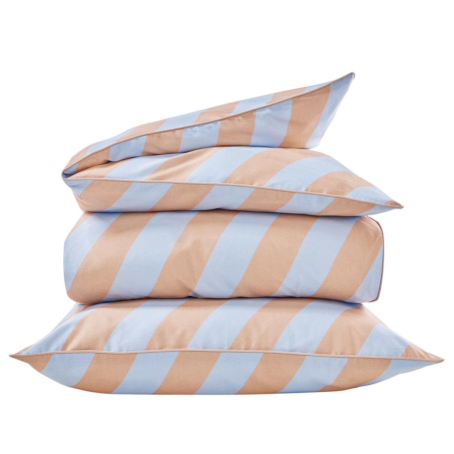 SATIN BETTWÄSCHE All Dreams aus Baumwolle 155 x 220 cm - Blau, Textil (135/200cm) - Butlers