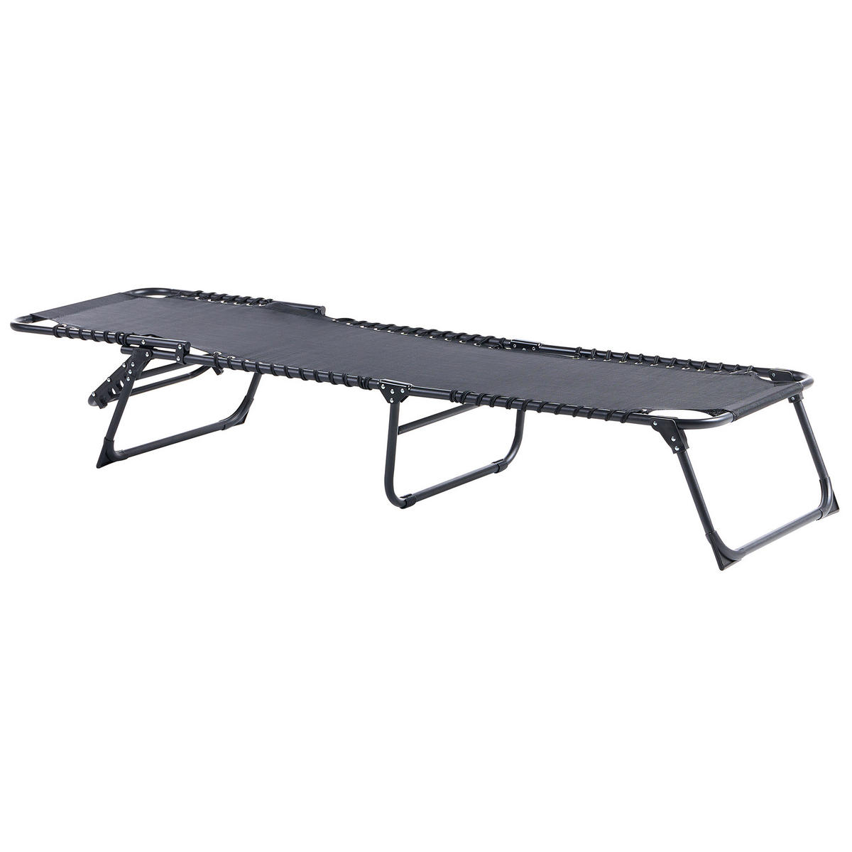 SONNENLIEGE Schwarz Ambato - Schwarz, Metall (58/30/188cm)