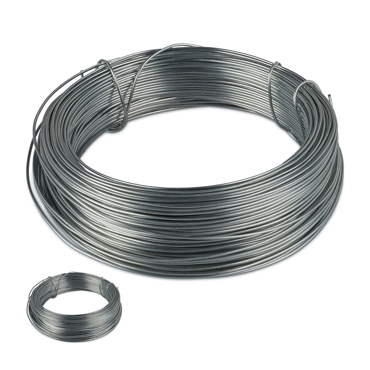 2XBINDEDRAHT - Silberfarben, Metall (0.1cm) - Relaxdays