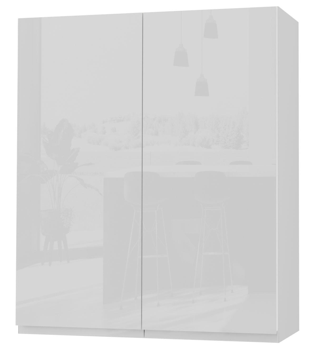 HÄNGESCHRANK Florence W4/80 Weiß / RAL 9003 signalweiß HG 80 / 32,5 / 96cm - Weiß Hochglanz/Weiß, Holz/Holzwerkstoff (80/96/32.5cm) - Feldmann-Wohnen