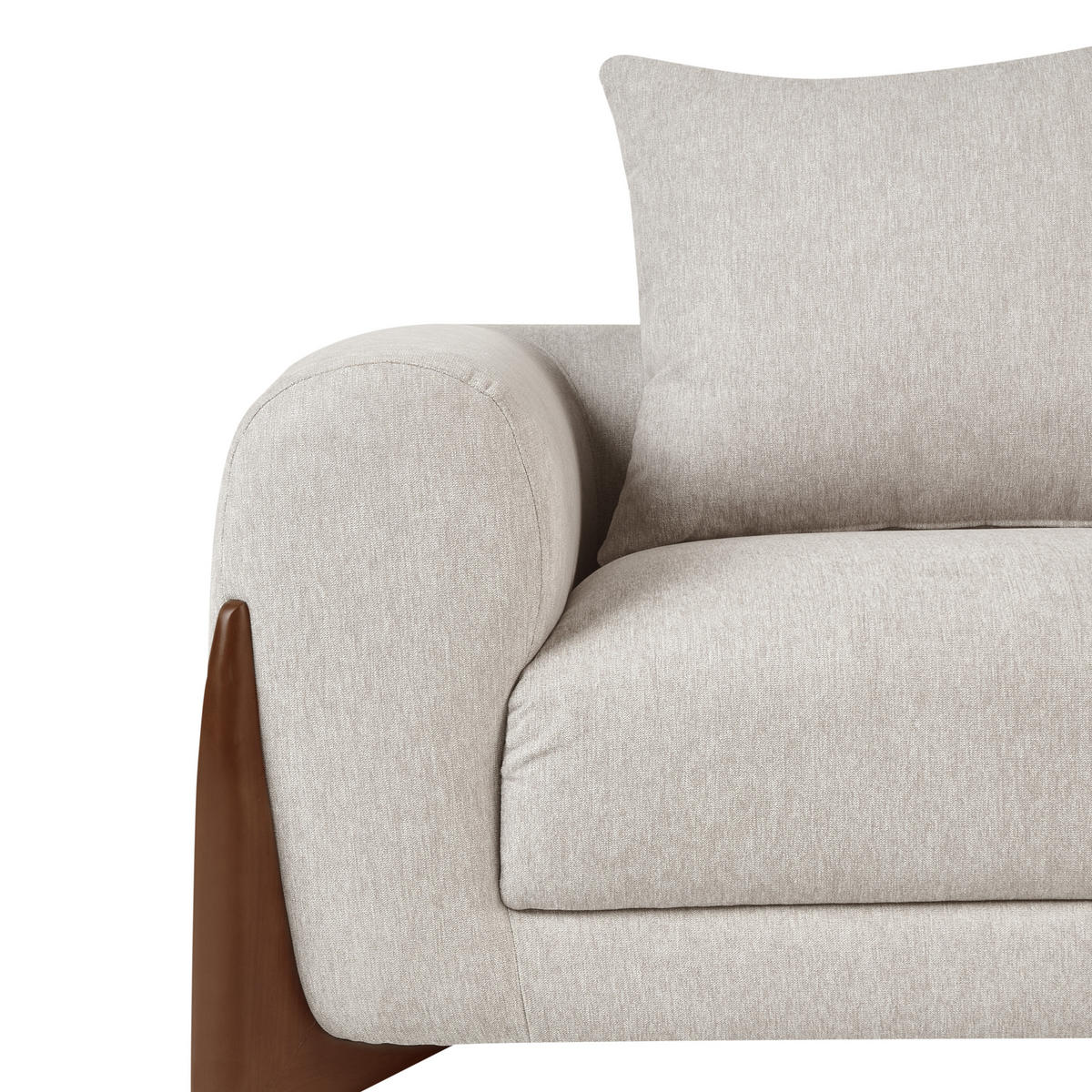 2-SITZER-SOFA Taupe Vinliden - Taupe, Textil (180/62/87cm) - Beliani