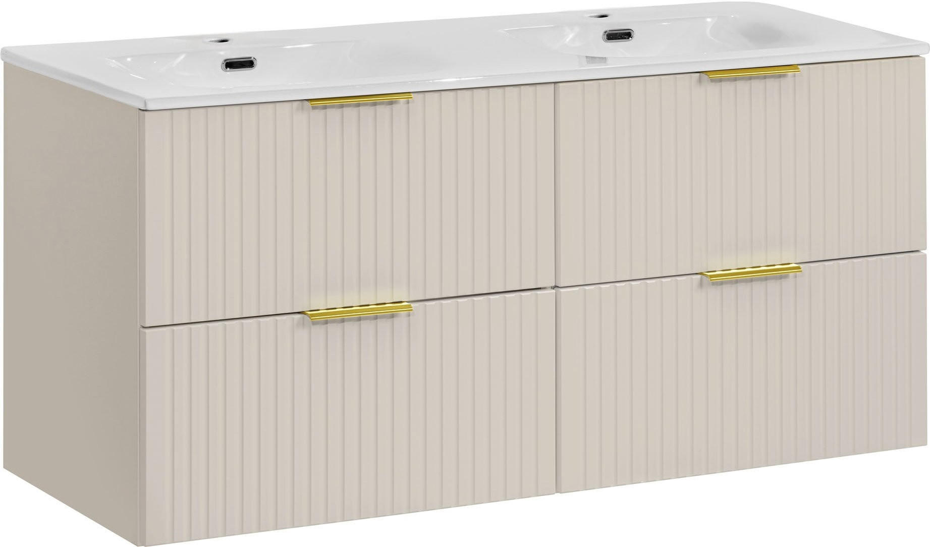 WFL Group Doppelwaschtisch Kaschmir 121x58.5x46 cm