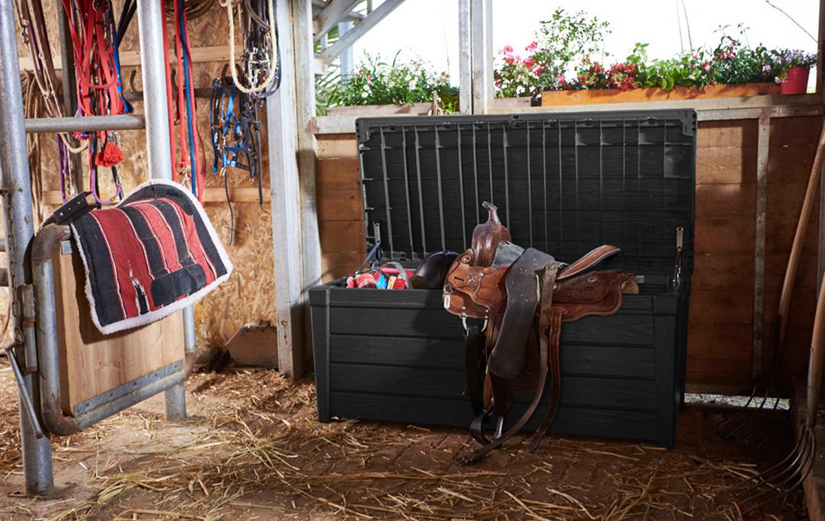 GARTENBOX Brightwood - Grau, Kunststoff (70/60/145cm) - Keter