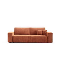 SCHLAFSOFA mit Bettkasten Orange - Orange, Textil (255/88/102cm) - Furnisell