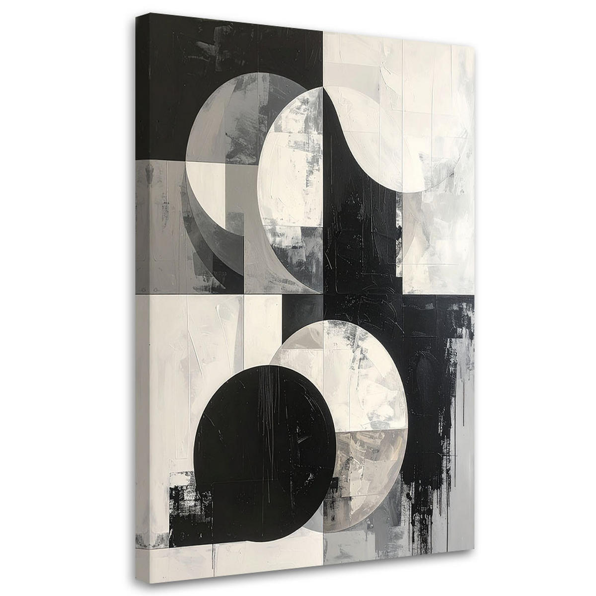 LEINWANDBILD 3D und geometrisch 80x120cm - Grau, Textil (80/120cm) - Feeby