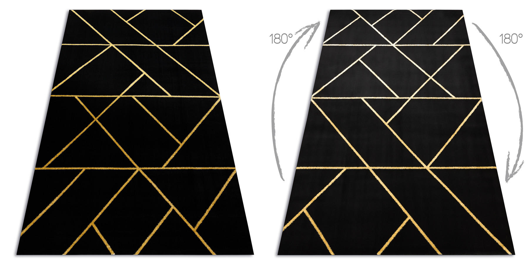 TEPPICH Emerald 140/190 cm - Schwarz, Textil (140/190cm) - rugsX