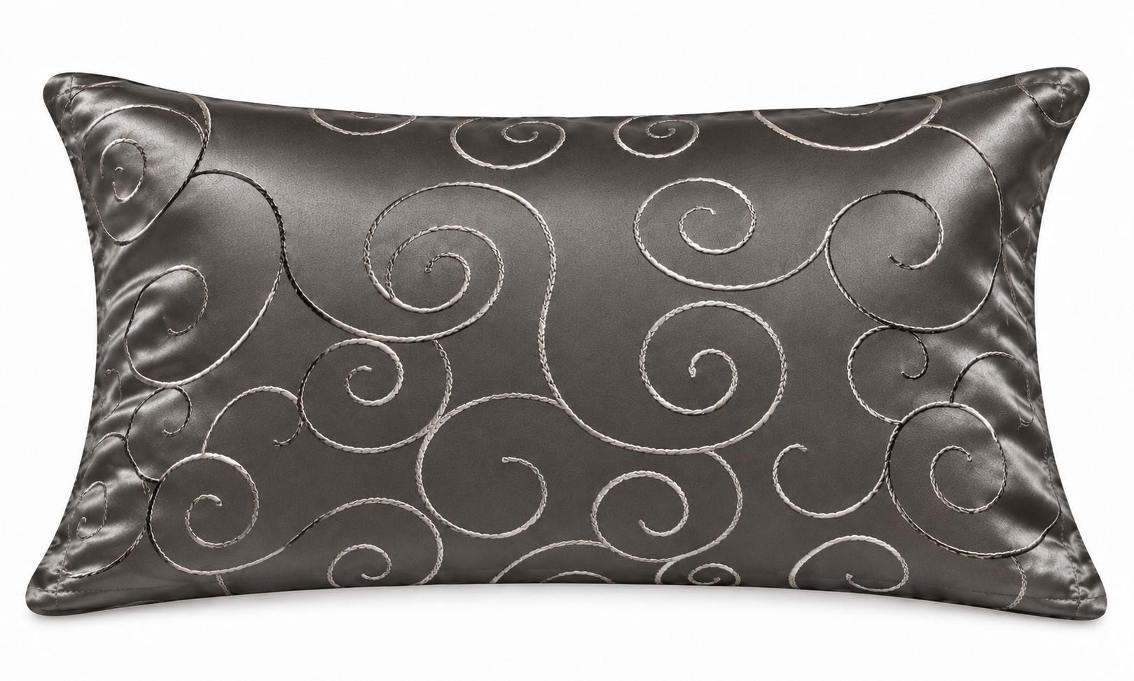 KISSENBEZUG 30x50 cm Grau Damast Circle - Grau, Textil (30/50cm) - TiborTex