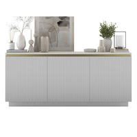 KOMMODE Selene 3D Weiß Matt Glamour 167 cm - Weiß, Holzwerkstoff (166.8/71.4/35cm) - Meble Lindner