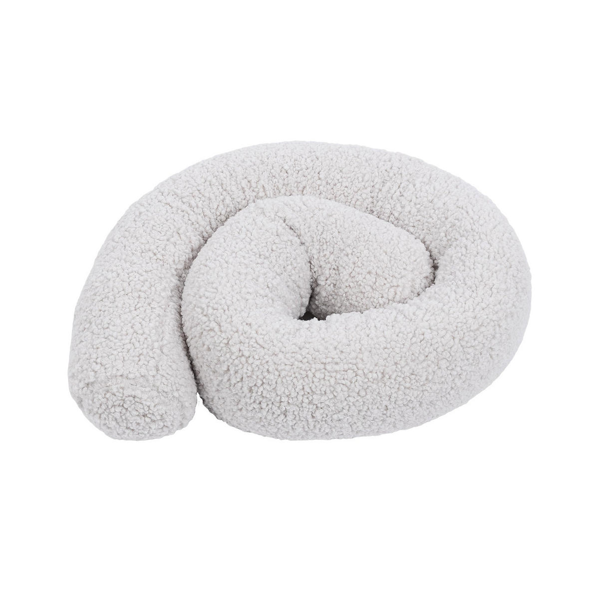 BETTUMRANDUNGSSCHUTZ Bettschlange aus Teddystoff, 200 cm, Creme-Weiß - Weiß, Textil - MeowBaby