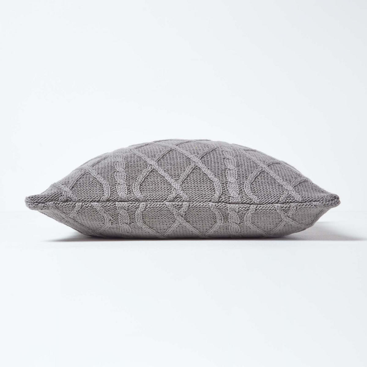 KISSENHÜLLE Strick-Muster 45/45 cm - Grau, Textil (45/45cm) - Homescapes