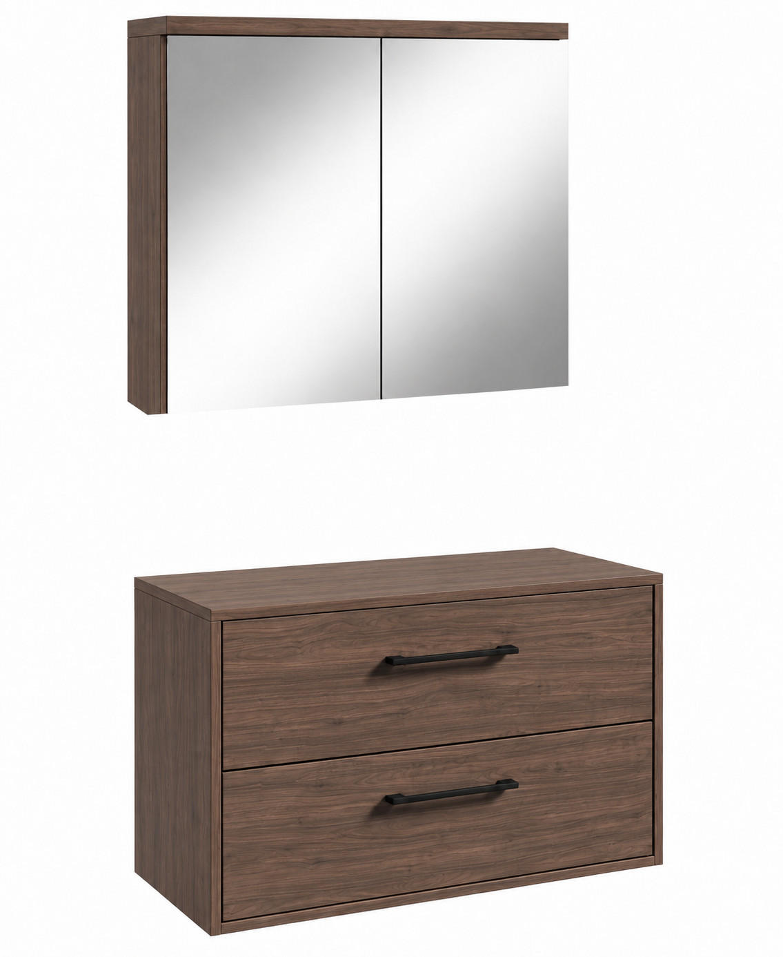 Badplaats Badmöbel-Set Walnuss 80x46x46 cm