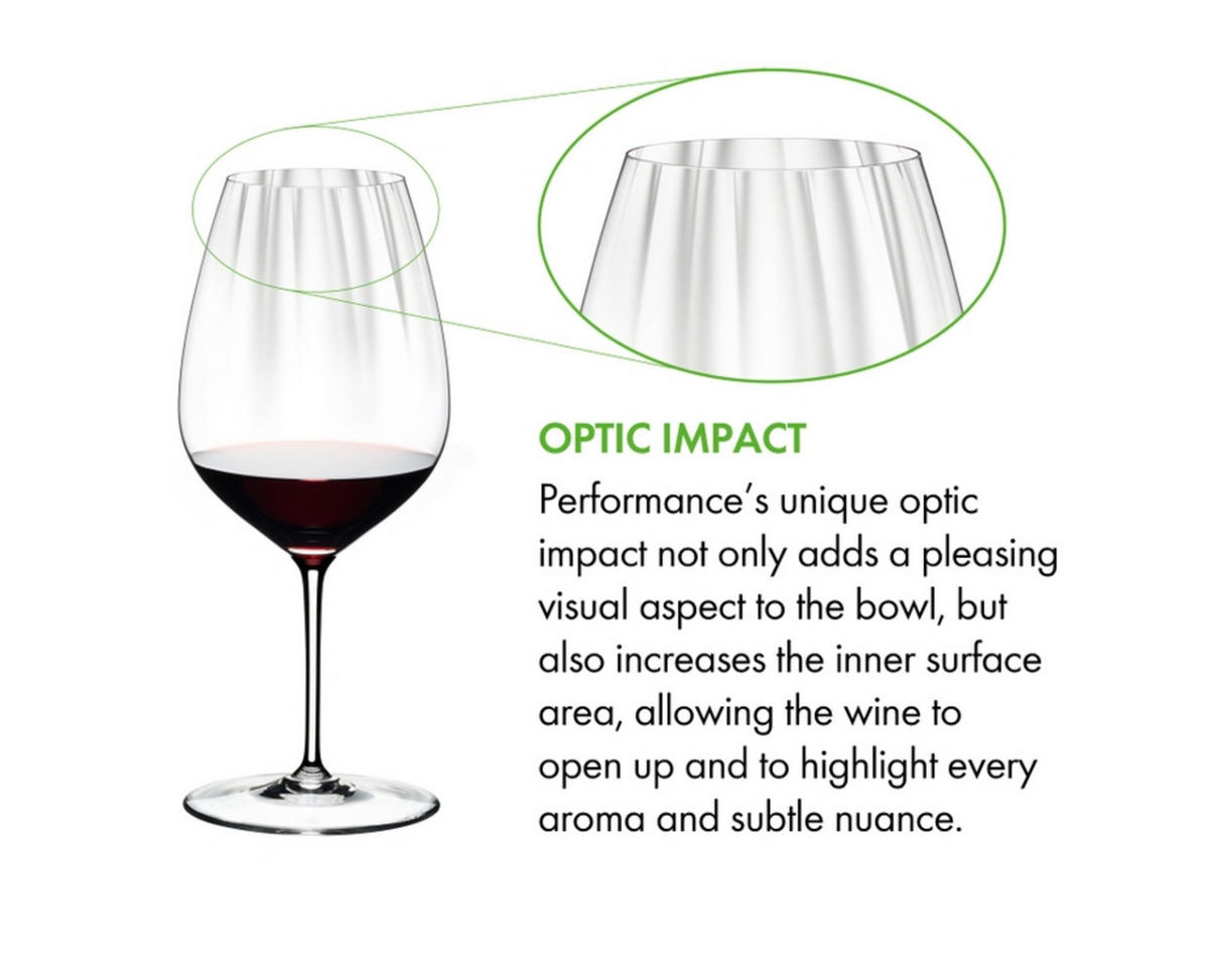 CABERNET MERLOTGLÄSER INKLUSIVE POLIERTUCH Performance transparent 834 ml 2er Set - Transparent, Glas (0.834L) - Riedel
