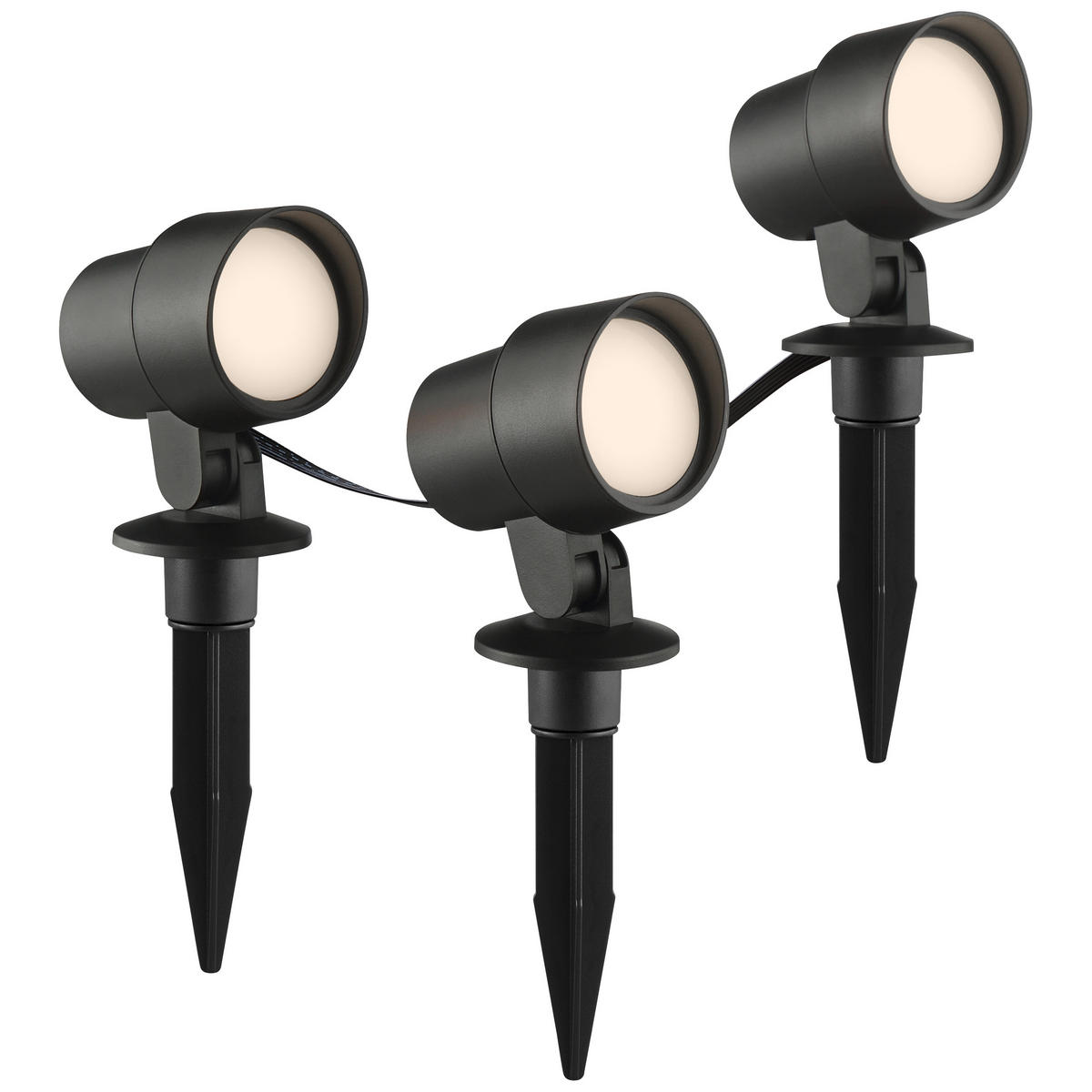 LED AUßENLEUCHTE Kamara Schwarz 6/7,9/20,9 cm - Schwarz, Kunststoff (6/7.9/20.9cm) - Brilliant