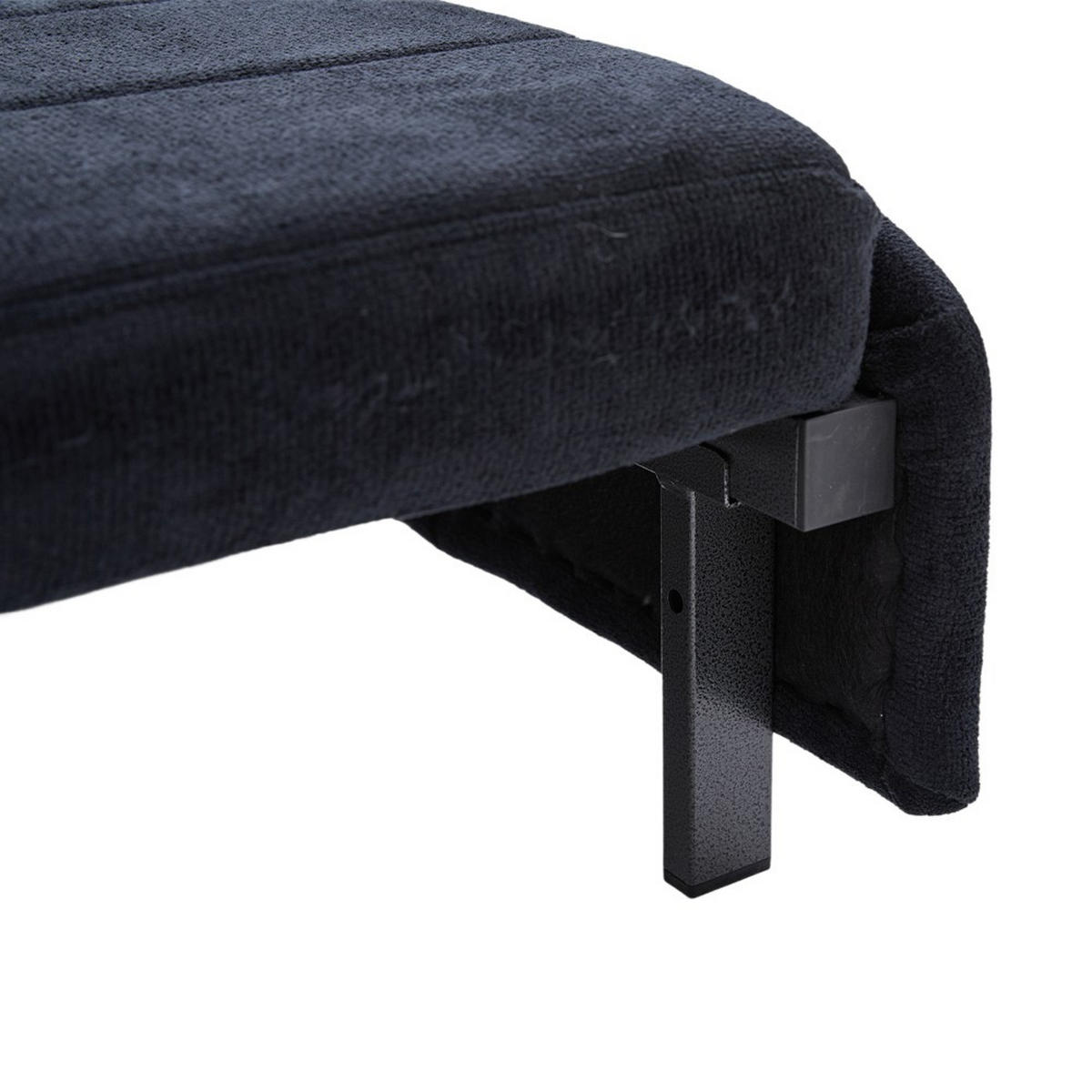 SCHLAFSOFA Zweisitzer mit Schlaffunktion,ausziehbar,Chenille,Schwarz - Schwarz, Textil (73/83/139cm) - LVHOM