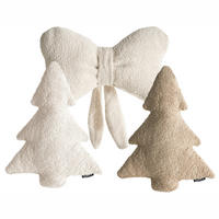 DEKOKISSEN 3er-Set Hellbeige 30/35 cm Winterland - Beige, Textil (30/35cm) - Beliani