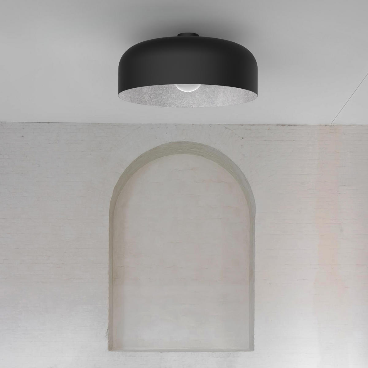 DECKENLEUCHTE Tuzzi - Schwarz, Metall (50/50/14cm) - Lumicom