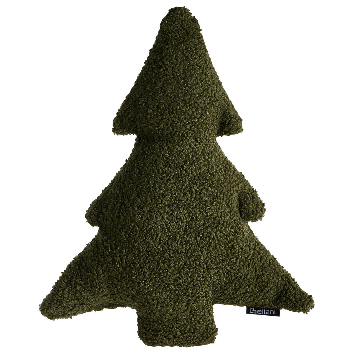 DEKOKISSEN 3er-Set Dunkelgrün 30/35 cm Winterland - Beige/Grün, Textil (30/35cm) - Beliani