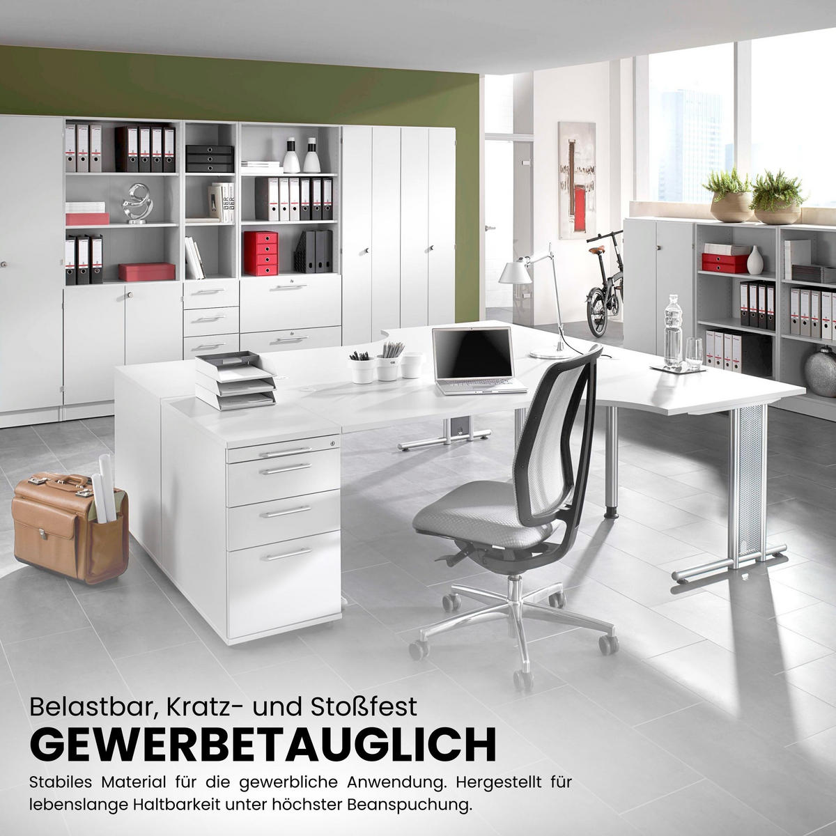 SCHREIBTISCH Serie-N 100/200/72 cm in Eichefarben - Eichefarben, Holzwerkstoff (100/200/72cm) - bümö