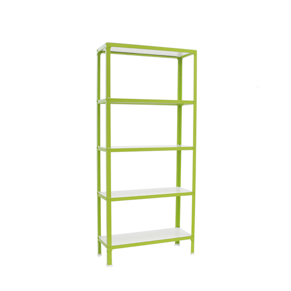 WOHNREGAL Living Koala Wood mit 5 Fachböden HxBxT 180 x 80 x 30 cm Grün/Weiß - Grün, Metall (80/180/30cm) - PROREGAL