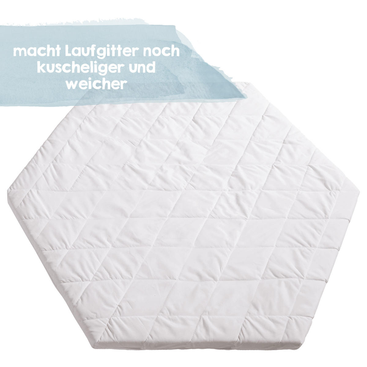 LAUFGITTER inkl. Matratze, roba Style grau - Weiß, Holzwerkstoff (118.5/72.5/103.5cm) - Roba