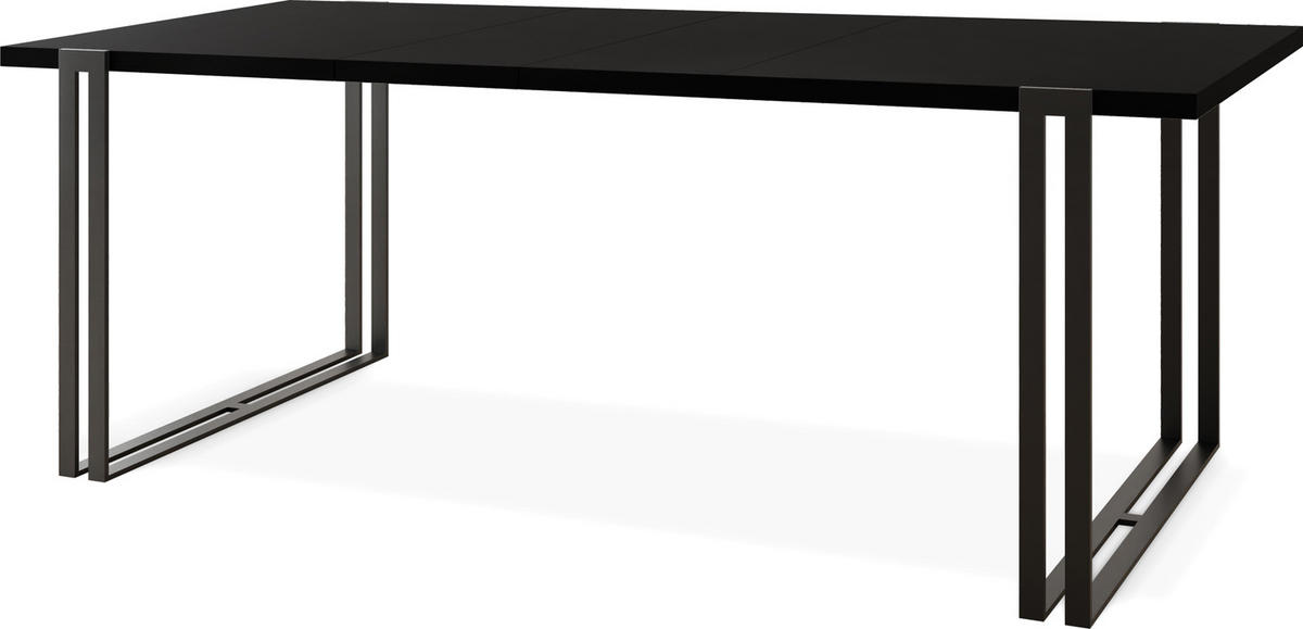 ESSTISCH Marco rechteckig ausziehbar, Schwarz 160-260/90/76 cm - Schwarz, Holzwerkstoff/Metall (90/260/76cm) - WFL GROUP