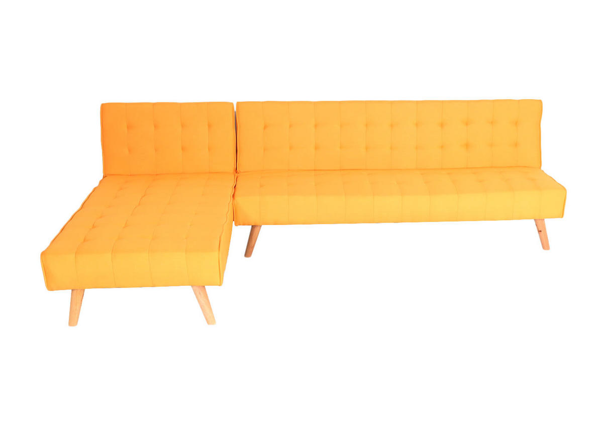 ECKSOFA Gelb - Gelb, Textil (256/176cm) - MCW
