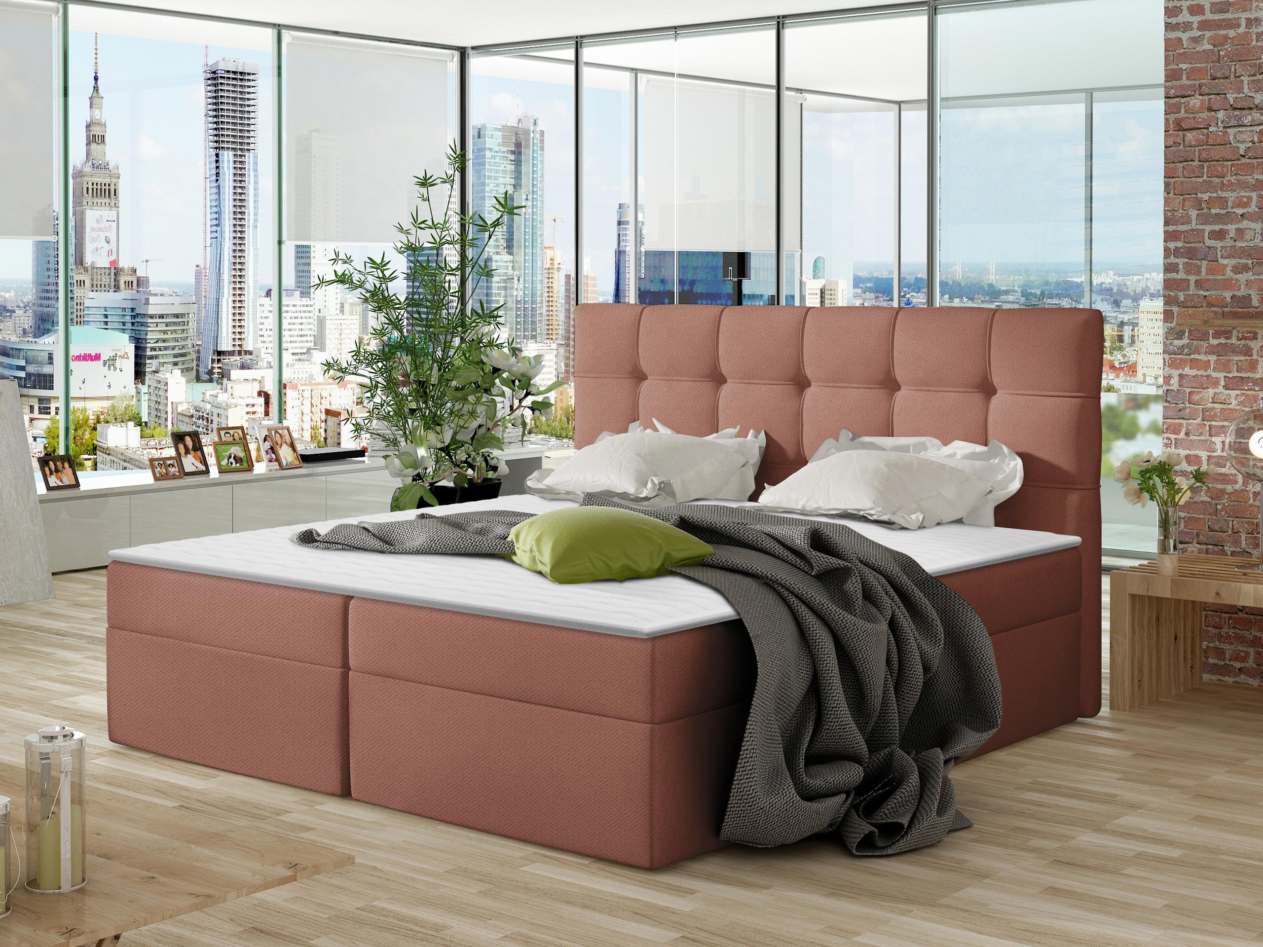 BOXBETT Nele - Dunkelrosa, Holz/Holzwerkstoff (140/200cm) - MIRJAN24