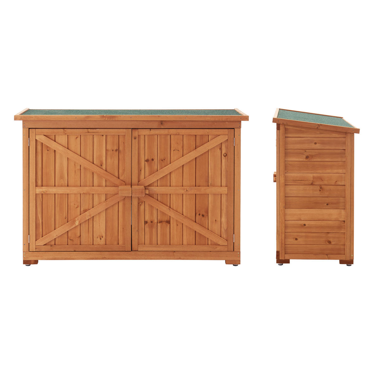 GERÄTESCHRANK Kerteminde - Naturfarben, Holz (128/88/50cm) - [en.casa]
