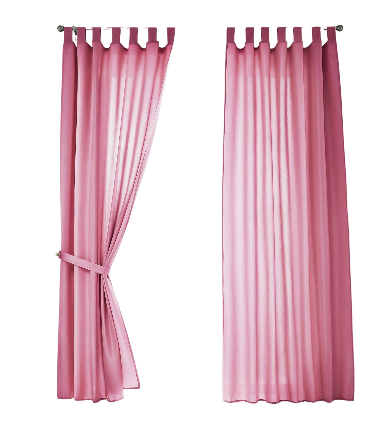 VORHANG 2ER SET POTSDAM HxB 225x140 cm Pink - Pink, Textil (140/225cm) - Gardinenbox