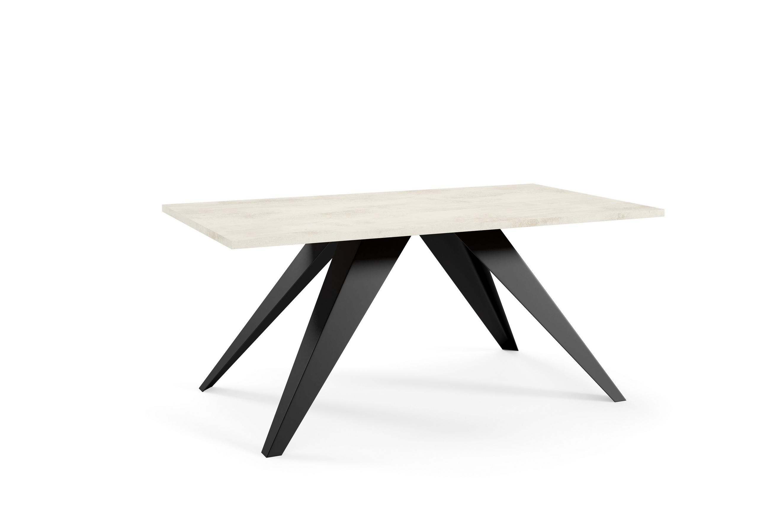 COUCHTISCH VARIA - Creme/Schwarz, Holzwerkstoff (60/120/48cm) - Meblini