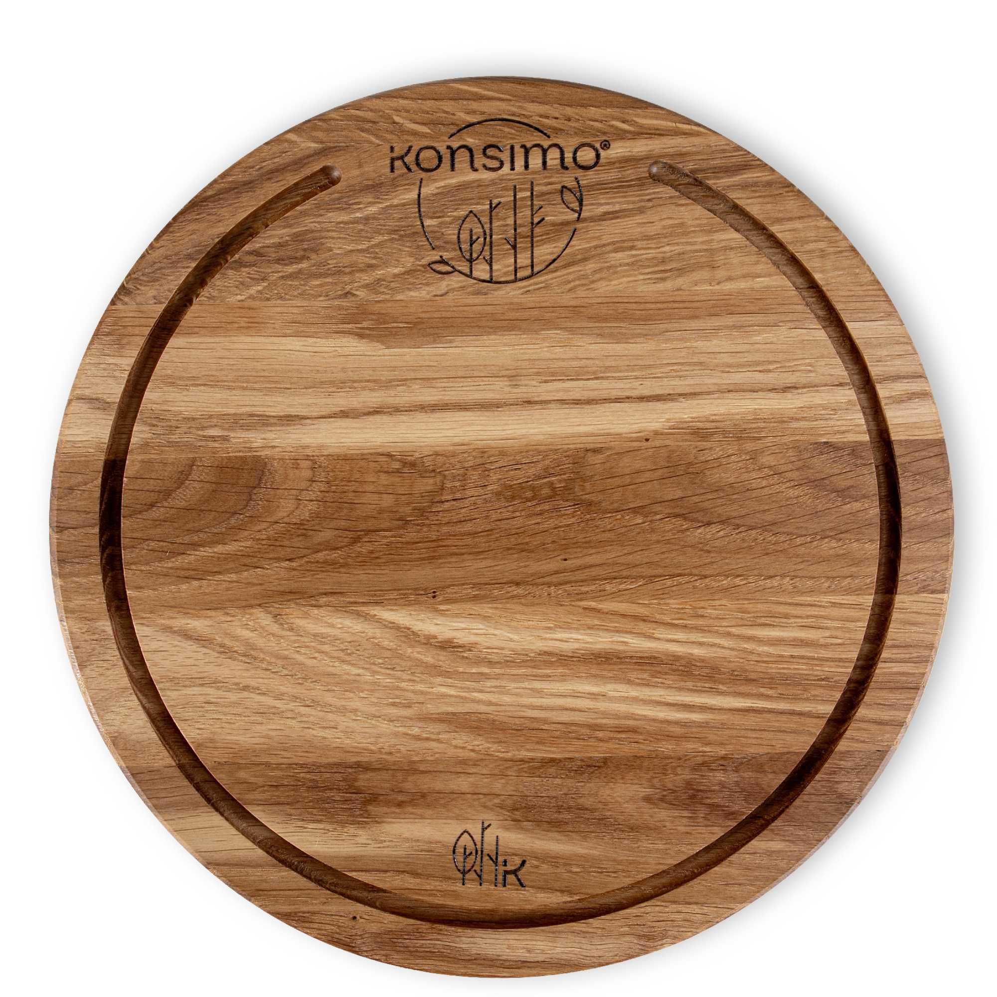 SCHNEIDEBRETT Holz Eiche geölt LESTE - Eichefarben, Holz (25/25cm) - KONSIMO®