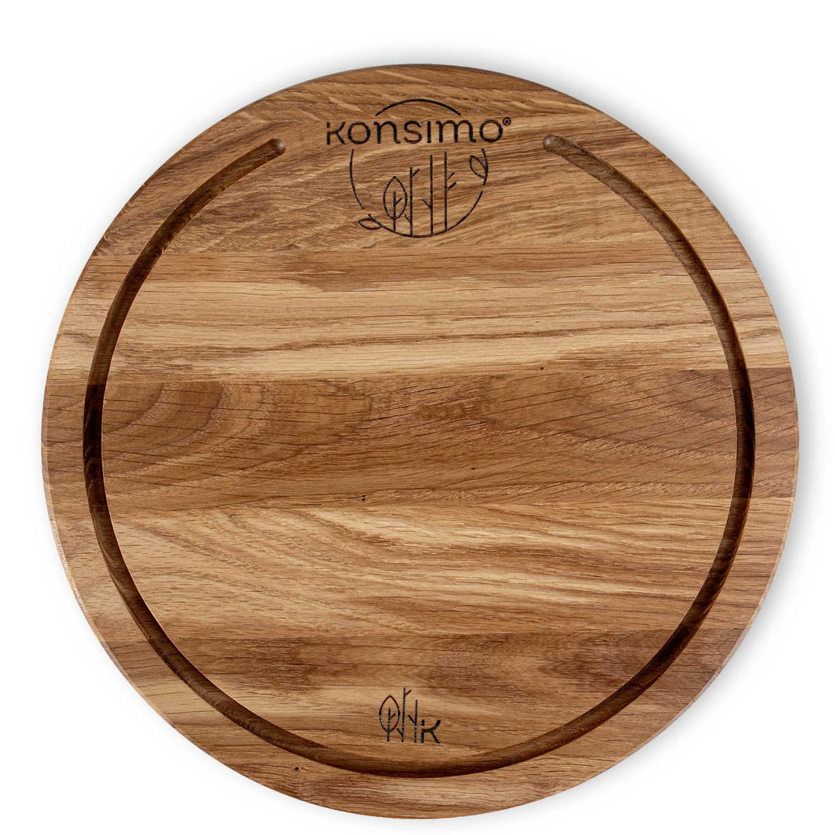 SCHNEIDEBRETT Holz Eiche geölt LESTE - Eichefarben, Holz (25/25cm) - KONSIMO®