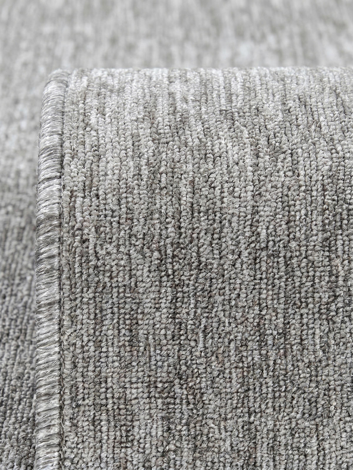 TEPPICH Kurzflor Uni Modern Waschbar Schlafzimmer Strapazierfähig Rund Hellgrau 120x120 cm – AMMER - Grau, Textil (120/120cm) - KADIMA DESIGN