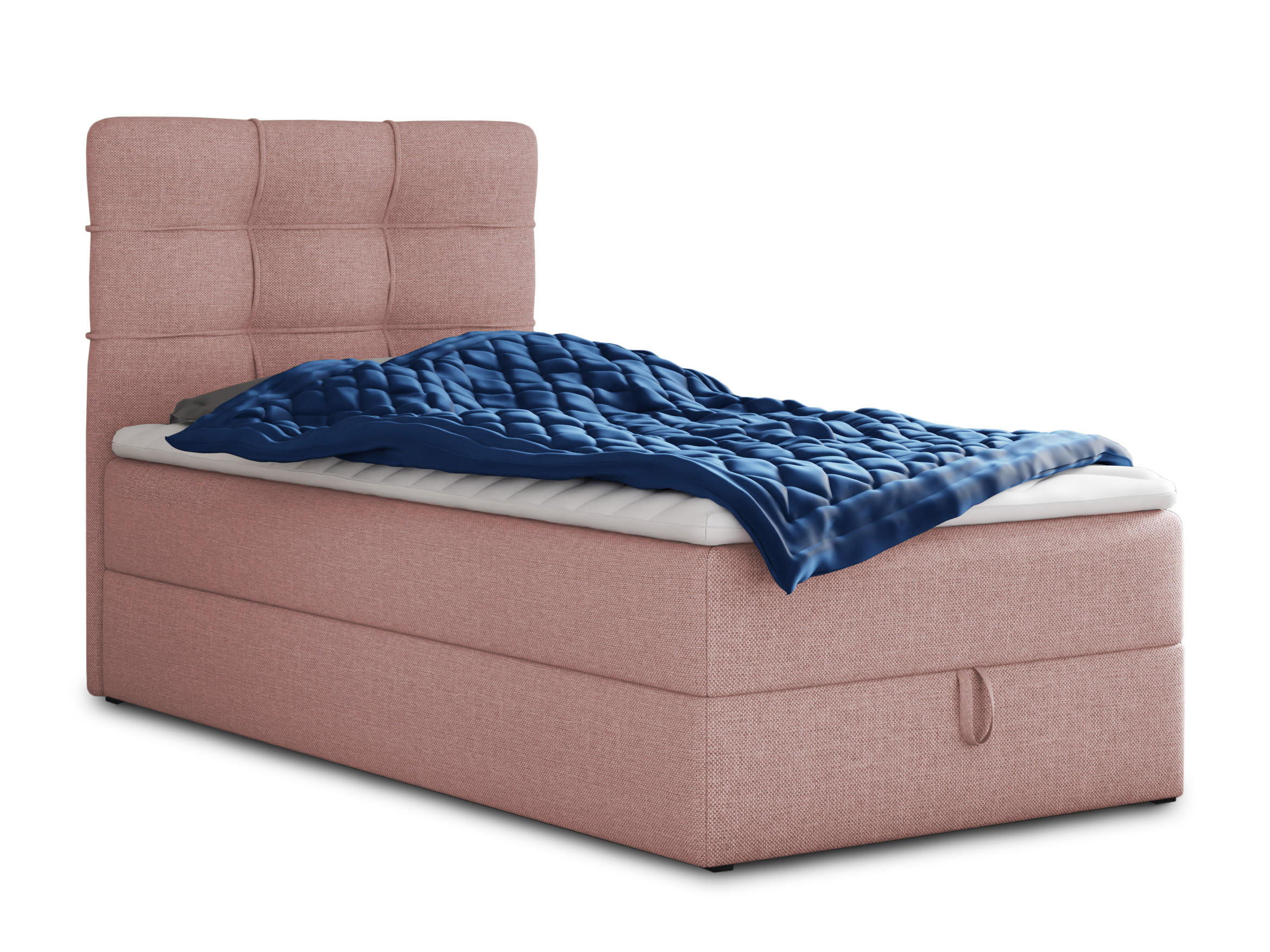 BOXBETT Best Mini - 90x200 - pink (Inari 52, Webstoff) - Pink/Schwarz, Holz/Holzwerkstoff (90/200cm) - Sofnet