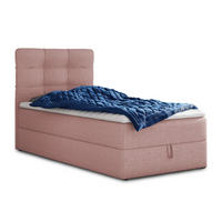 BOXBETT Best Mini - 90x200 - pink (Inari 52, Webstoff) - Pink/Schwarz, Holz/Holzwerkstoff (90/200cm) - Sofnet