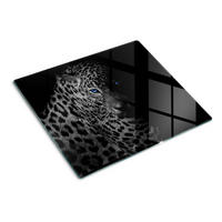 GLASPLATTE 60x52 cm Leopard - Beige/Weiß, Glas (60/0.4/52cm) - TULUP