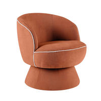 SESSEL, Terrakotta - Orange, Holz/Textil (66/71/80cm) - Oviala